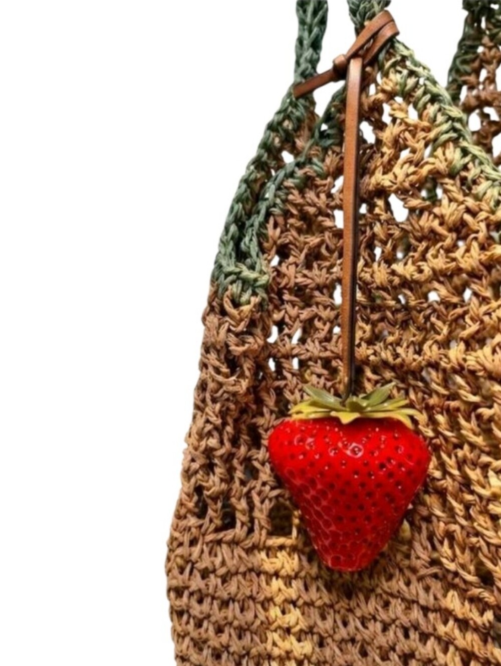 2/$40 Strawberry Charm Keychain - Red & Pale Pink - Picture 3 of 5